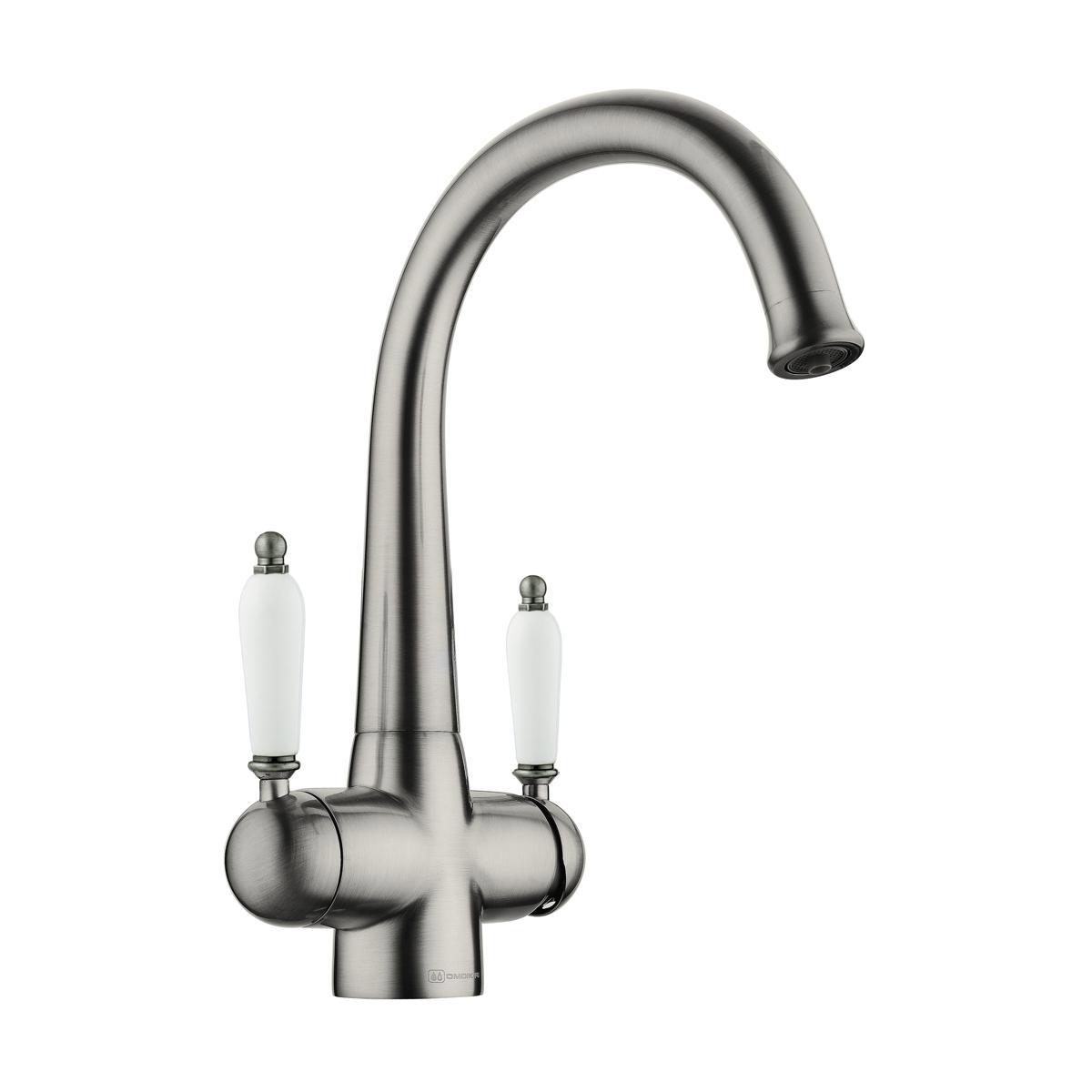 Изображение товара Смеситель для кухни Omoikiri Okinawa-2 цвет серебряный Изображение товара Смеситель для кухни Omoikiri Okinawa-2 цвет серебряный