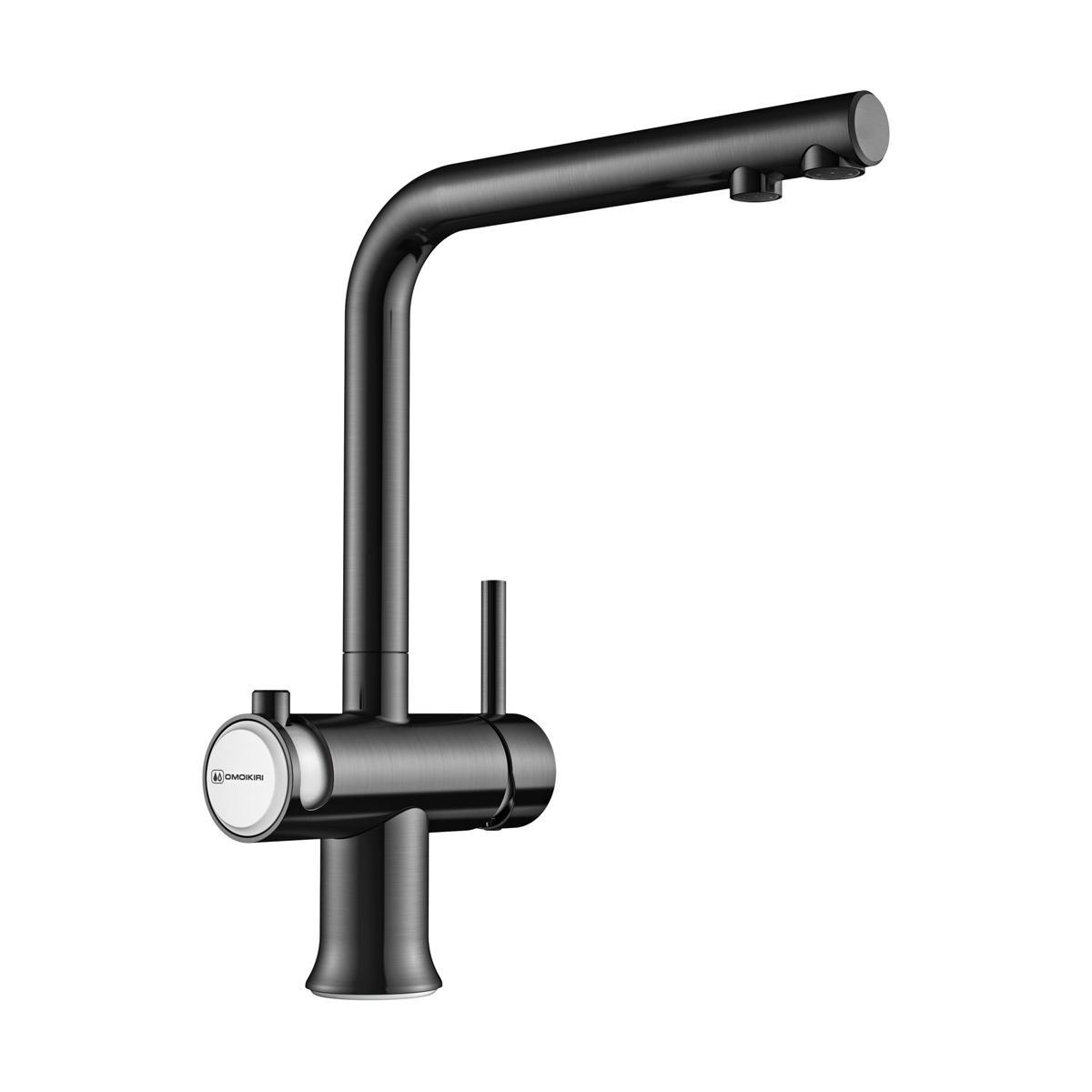 Изображение товара Omoikiri Hotaru — смеситель для кухни, черный, однорычажный, латунь