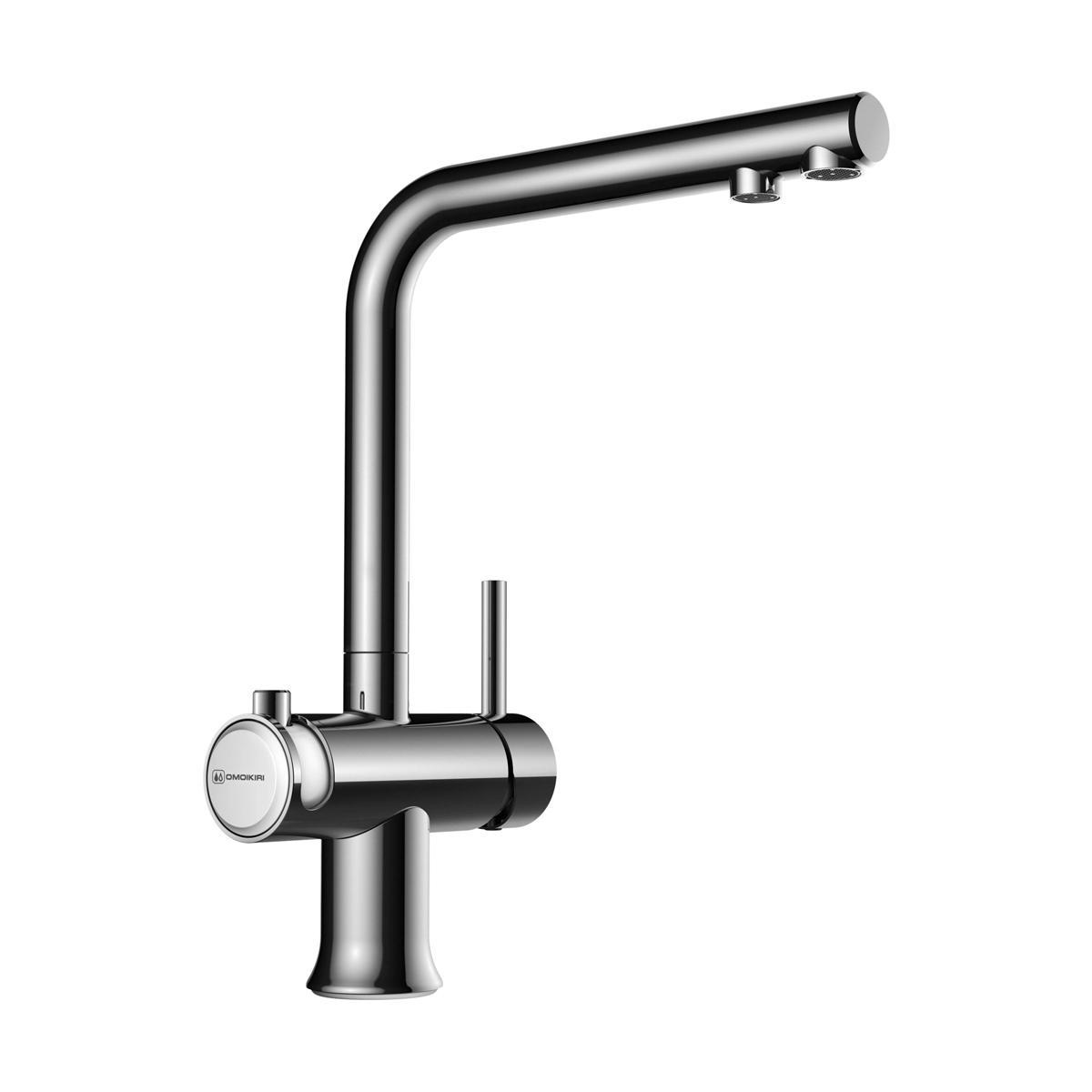 Изображение товара OMOIKIRI Hotaru — смеситель кухонный однорычажный с PURE LIFE, серый