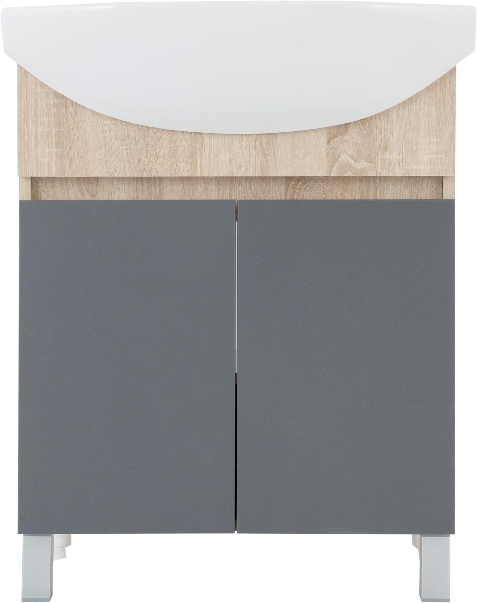 Изображение товара Тумба под раковину напольная Соло Элеганс 65 см серый ламинированный материал