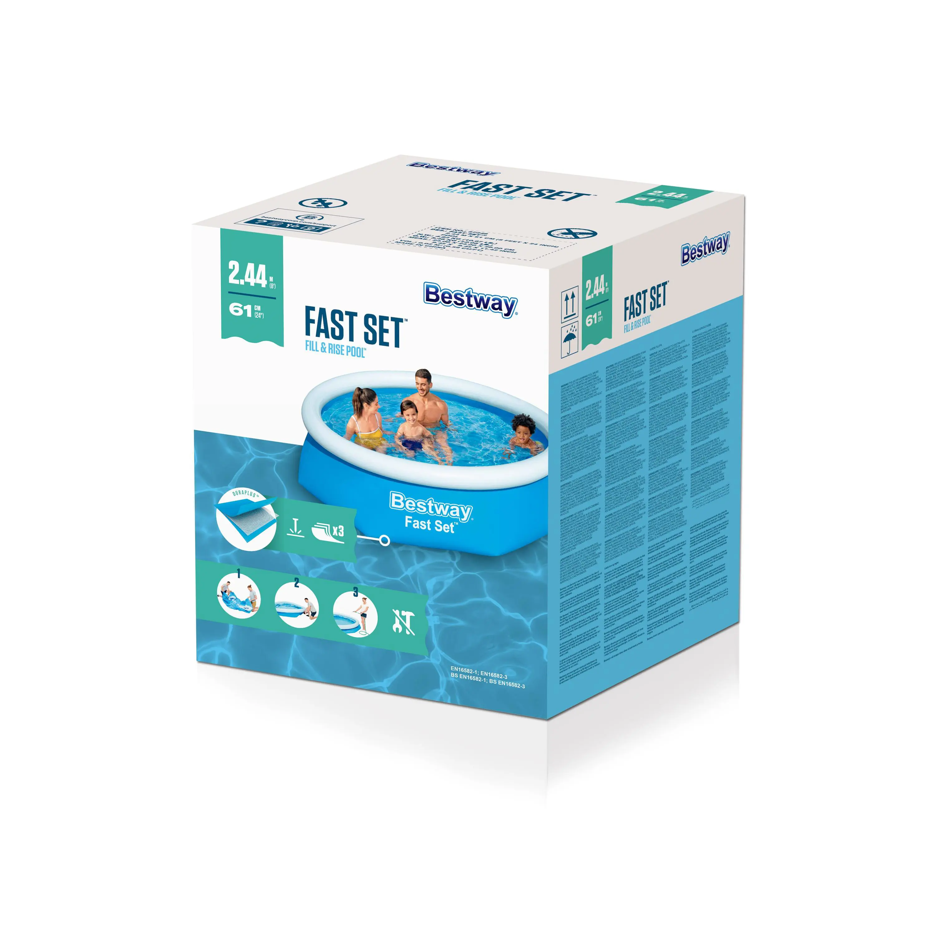 Бассейн надувной Bestway 57448 BW ø244 h61 см 1880 л - 4