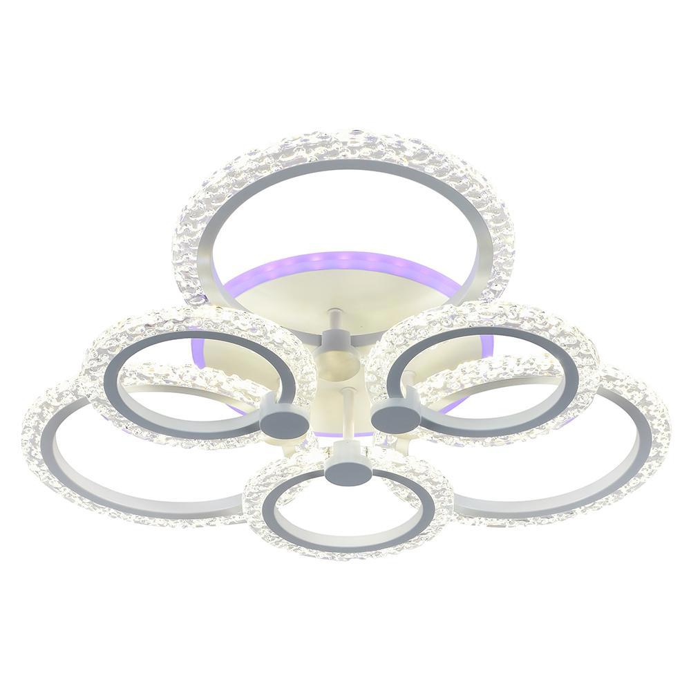Изображение товара Светодиодная люстра Profit Light 18027/6 WHT A с RGB подсветкой 610 мм