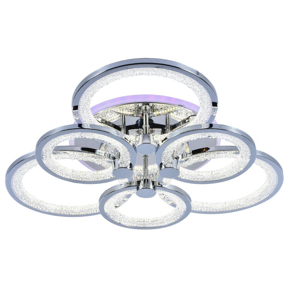 Изображение товара Современная светодиодная люстра Profit Light 8002/3+3 RGB 144W низкая для натяжных потолков