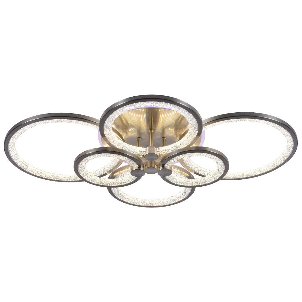 Изображение товара Светодиодная люстра Profit Light 8002/6 NKL RGB с диммированием и пультом