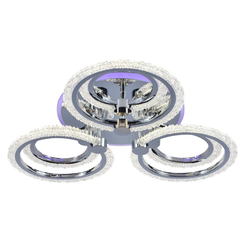 Изображение товара Современная светодиодная люстра Profit Light 8003/3+3 CHR RGB 108W 8100 lm