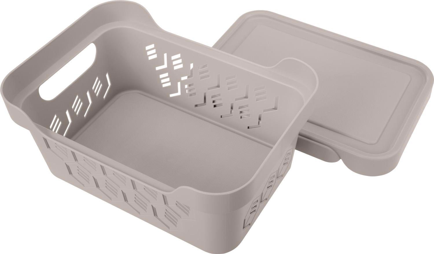 Изображение товара Ящик с крышкой универсальный Эконова 4.6 л цвет Бежевый 433205534