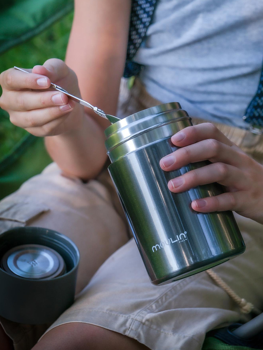 Изображение товара Термос для еды Luna TBF-S-R 0,55 л металлический с двойной стенкой