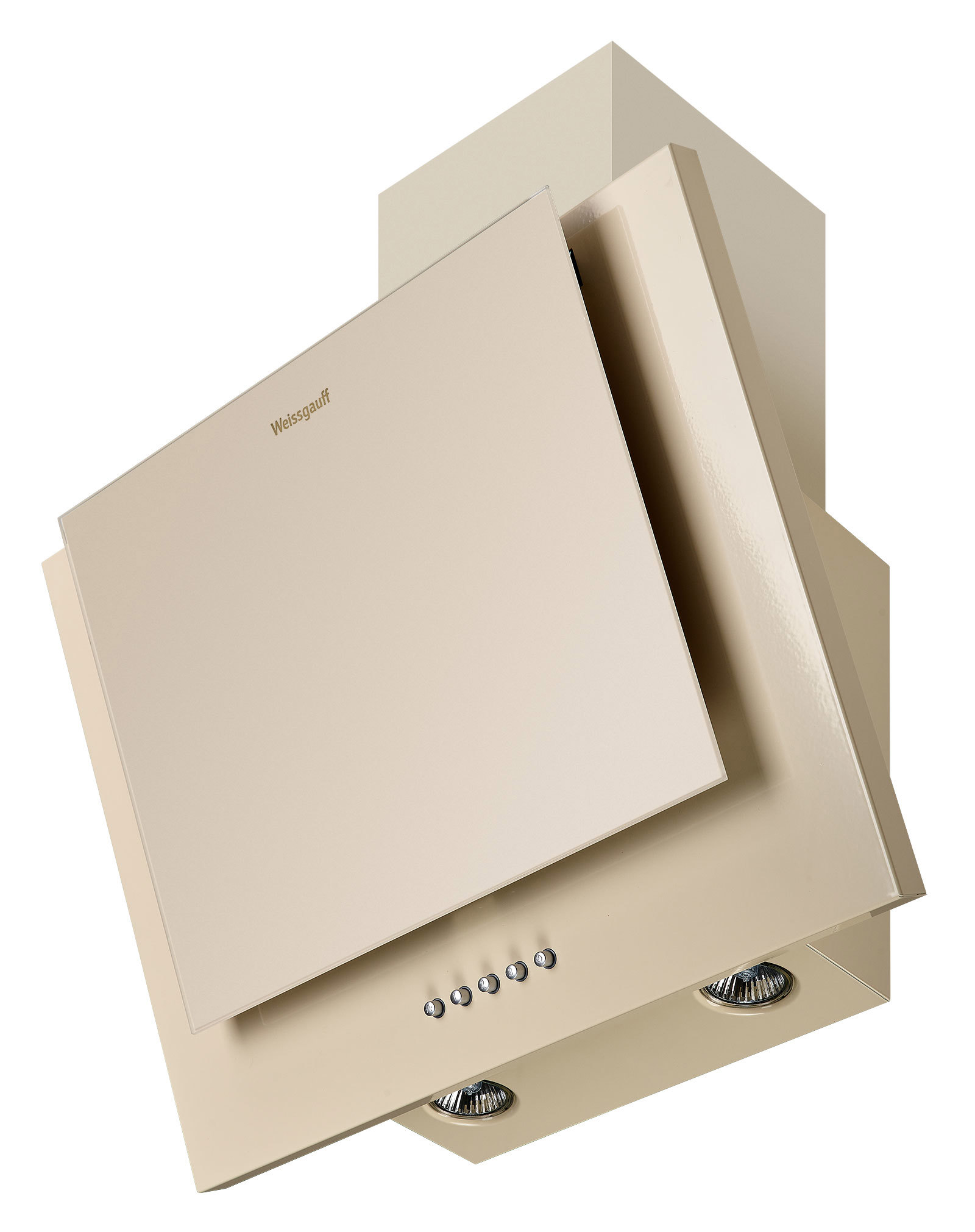 Изображение товара Вытяжка купольная Weissgauff Gamma 50 PB OW мощность 900 м3/ч диаметр 100 мм бежевый дизайн