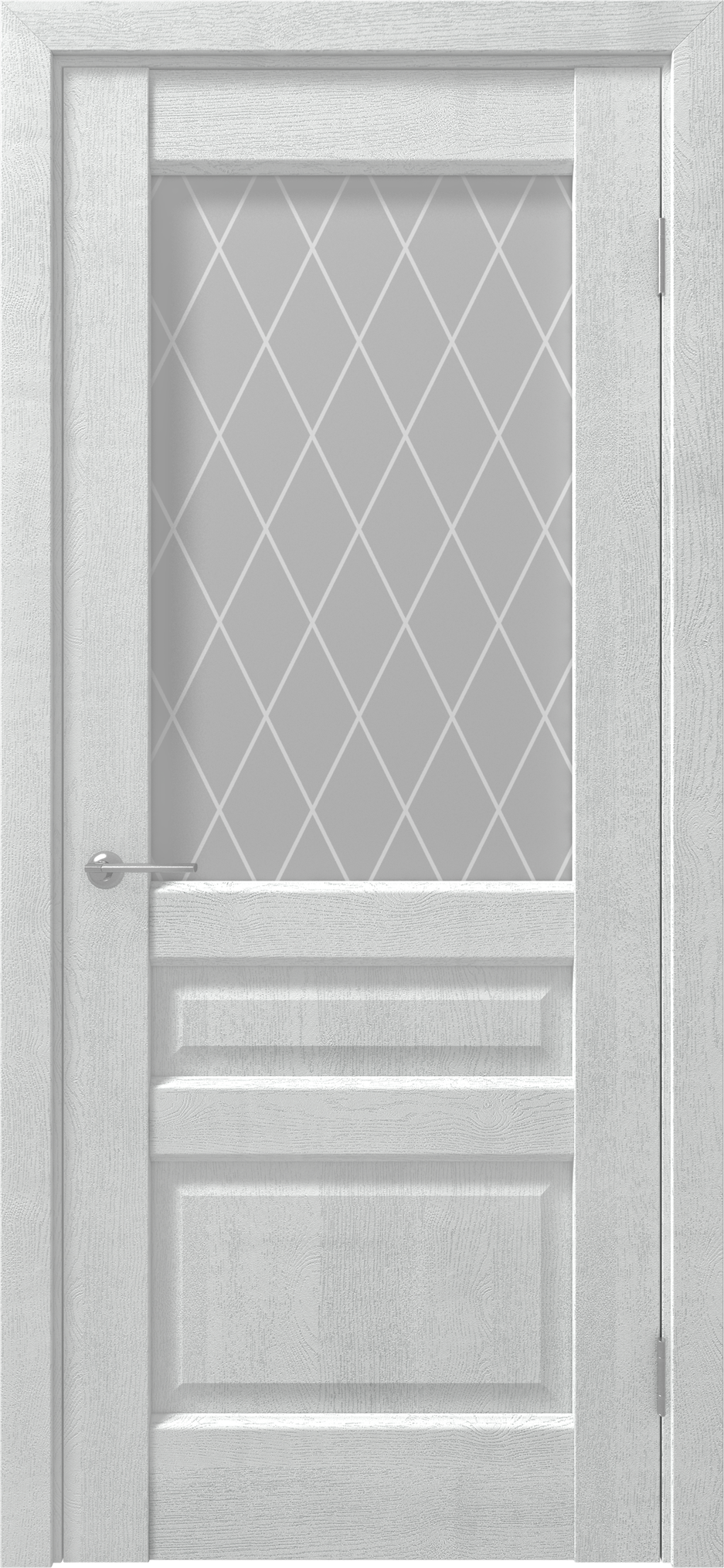 Изображение товара Дверь межкомнатная Artens Магнолия остеклённая ПВХ ламинация цвет айсберг 70x200 см (с замком и петлями)