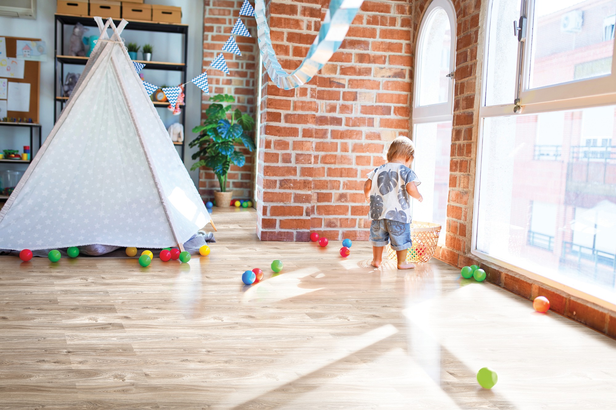 Изображение товара SPC плитка "Дуб Оттава" 42 класс влагостойкая с имитацией дерева, 3. 5 мм