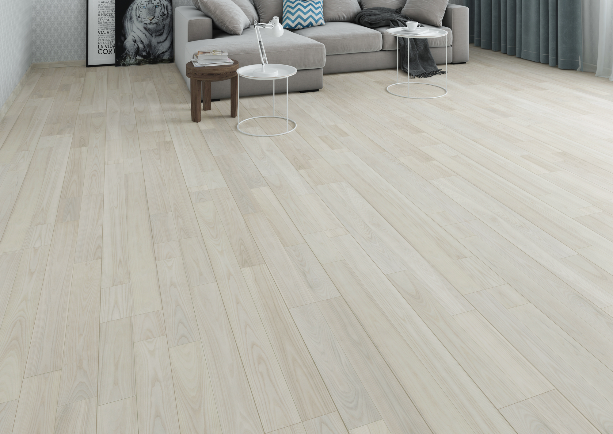 Изображение товара Ламинат Artens Груша 32 класс 7 мм светло-серый 138 см 2.397 м², влагостойкий, совместим с теплым п