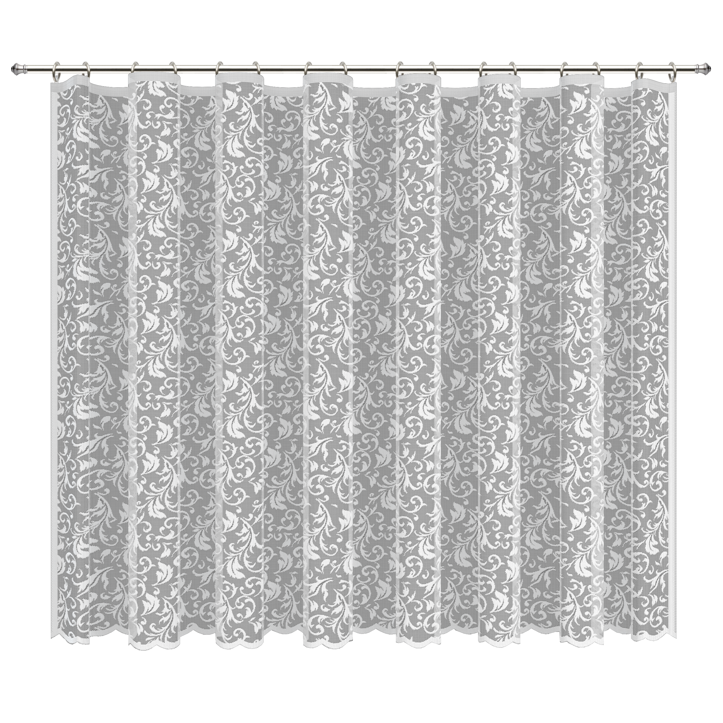 Изображение товара Тюль для кухни Мороз 170x165 см цвет белый