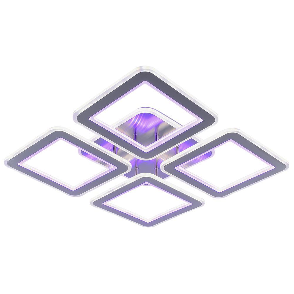 Изображение товара Современная светодиодная люстра NKL 8009/4 с управлением, 20500 люмен, никель