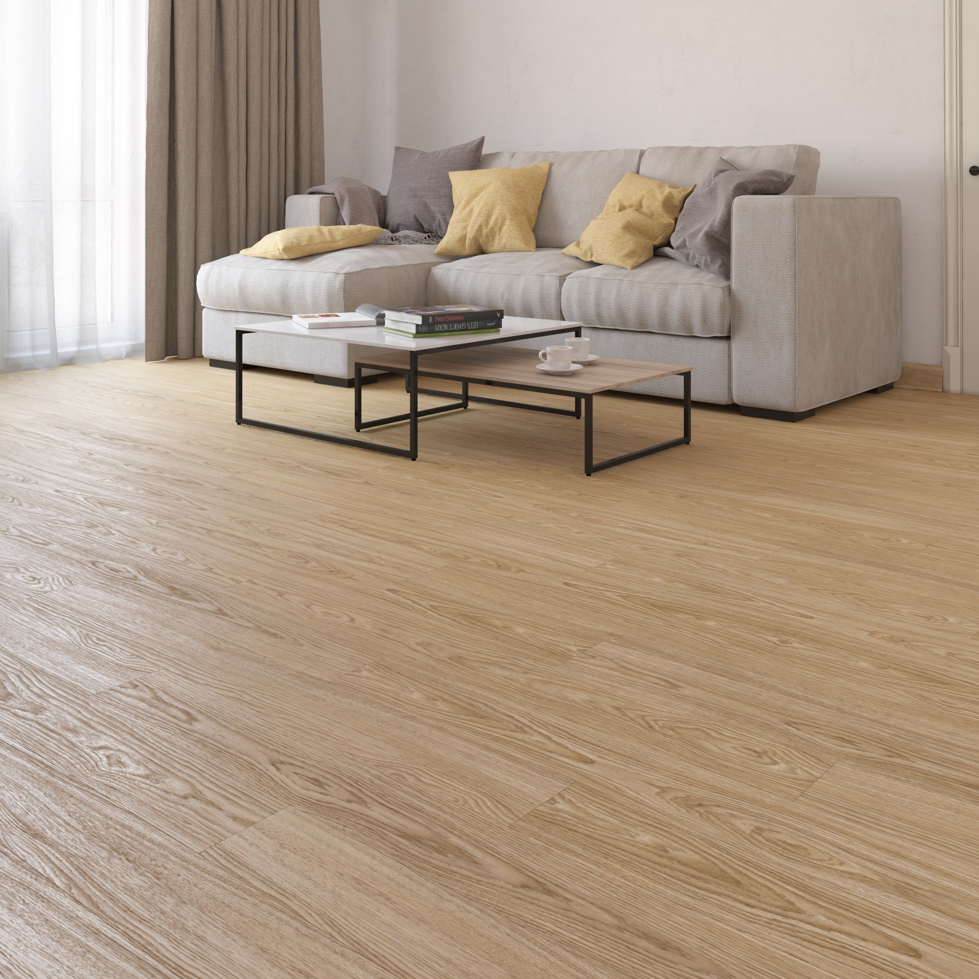 Изображение товара Ламинат Kronostar Дуб Белёный 32 класс 8 мм 2.13 м² для жилья и офиса