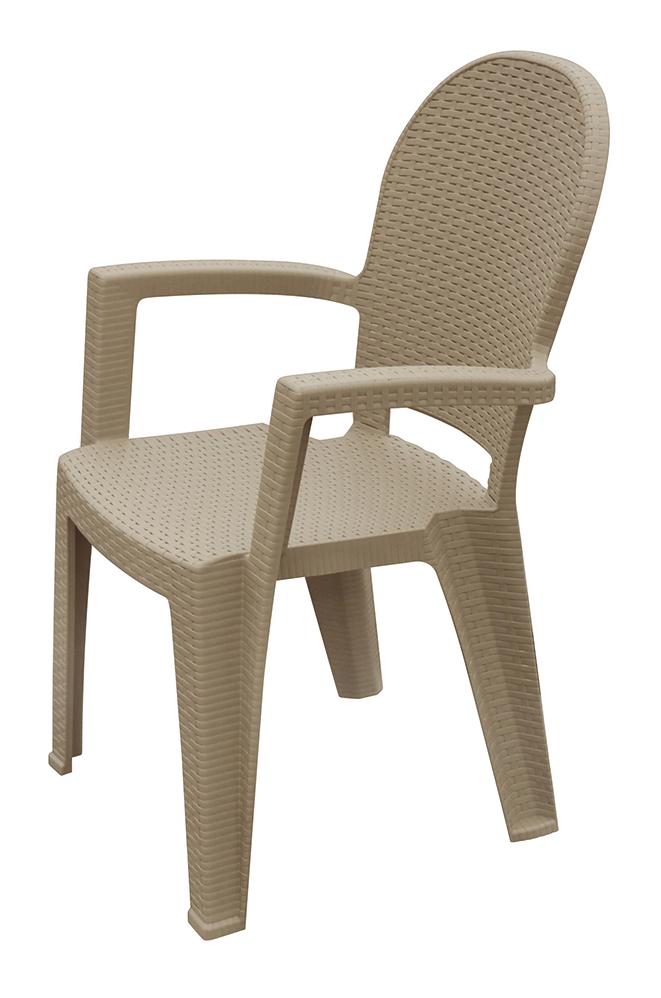 Изображение товара Садовый стул Ротанг СПР М пластик мокко 52x91x59 см