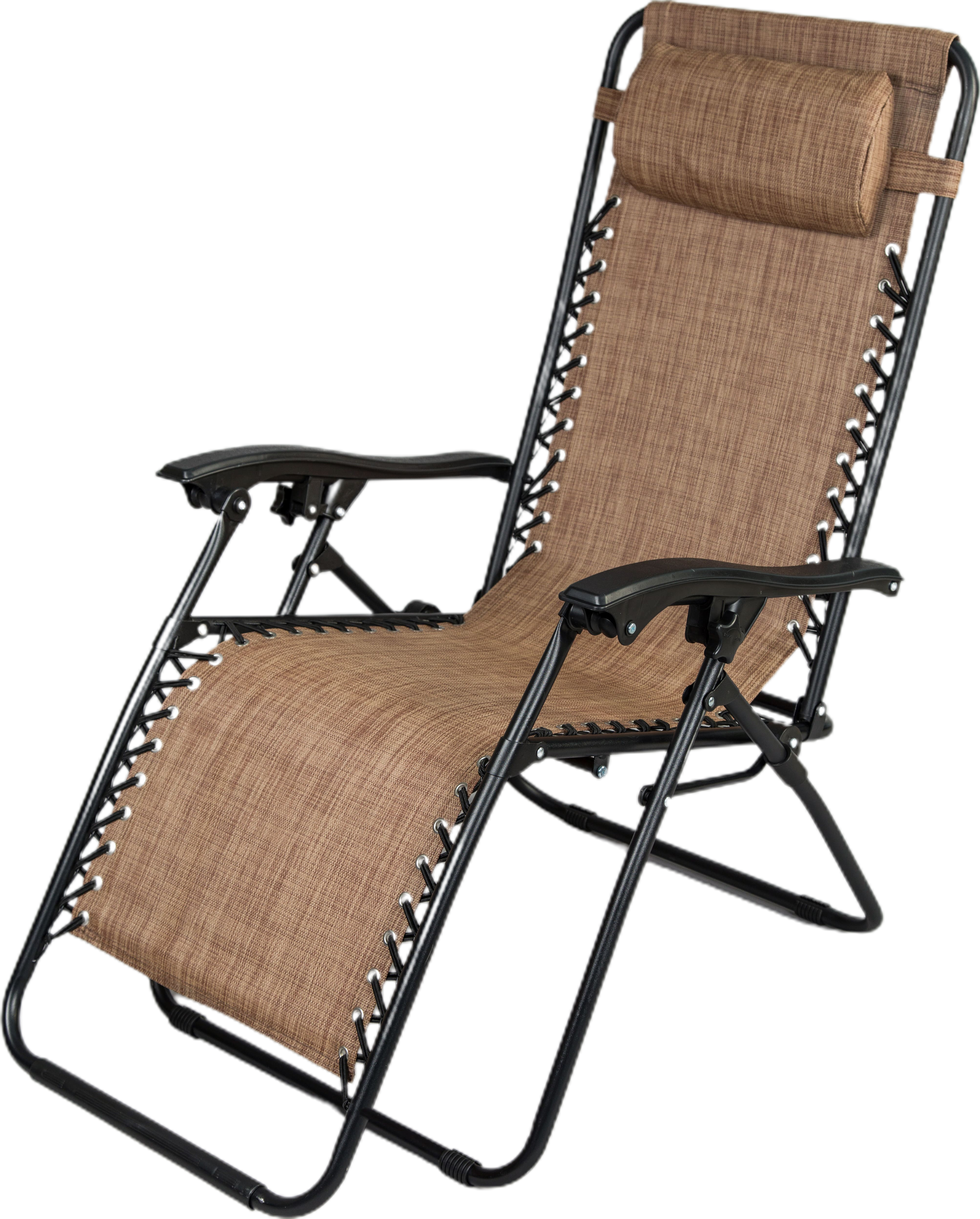 Изображение товара Шезлонг Бриз 65x165x110 см сталь коричневый для отдыха на природе