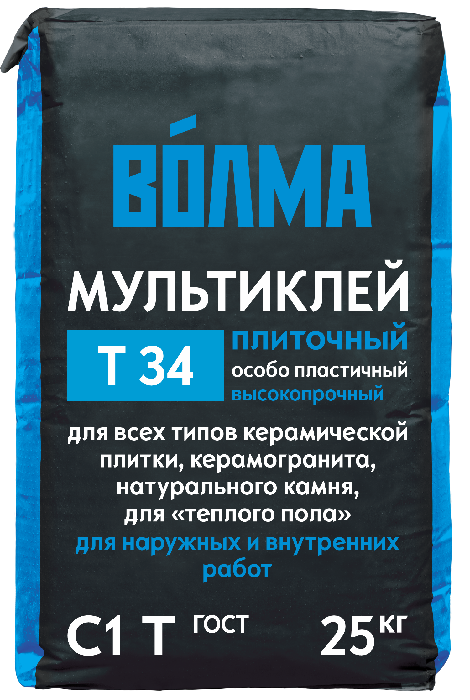 Изображение товара Клей для плитки Волма Мультиклей Т-34 25 кг морозостойкий и влагостойкий