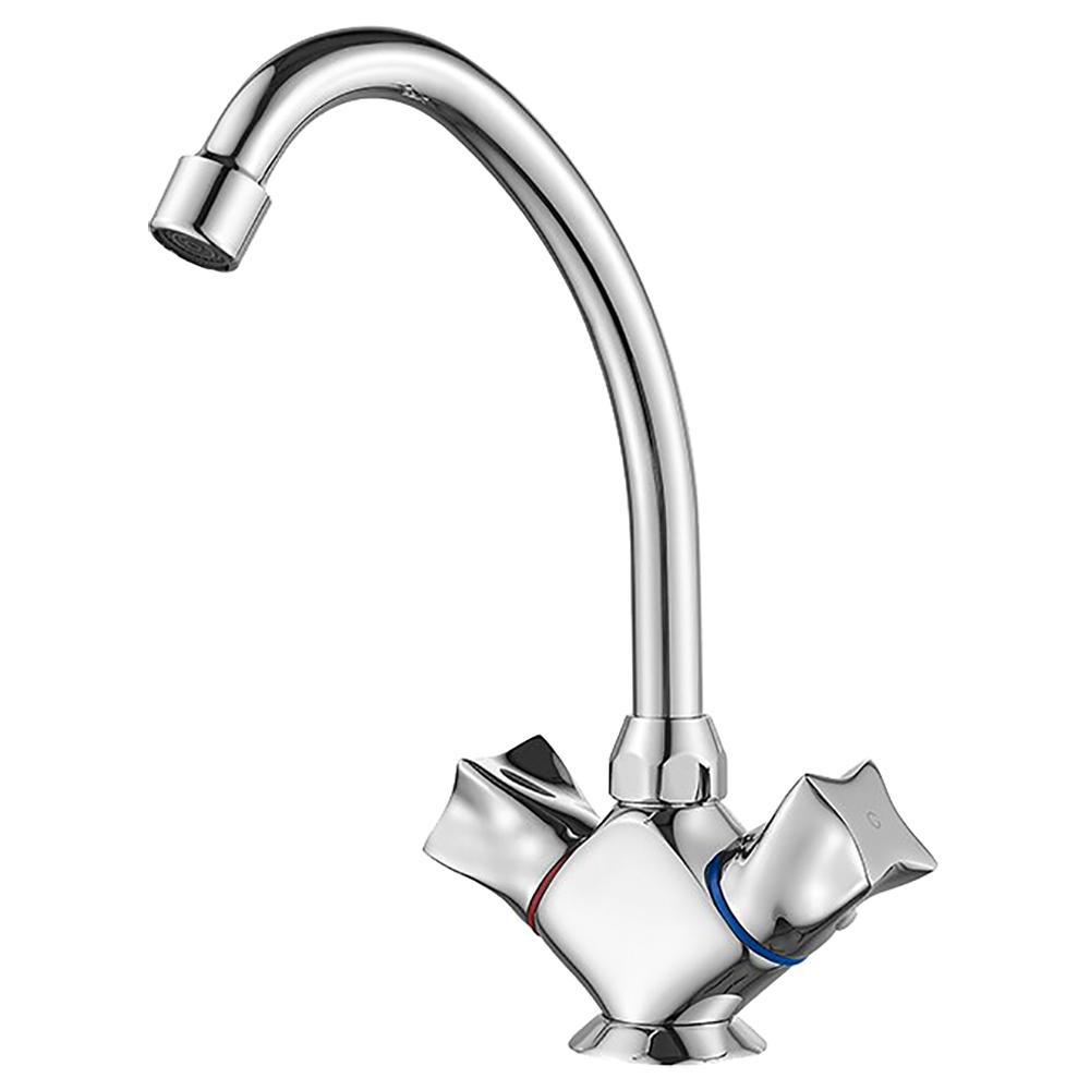 Изображение товара Ledeme L4187-2: кухонный двухвентильный смеситель, латунь, хром