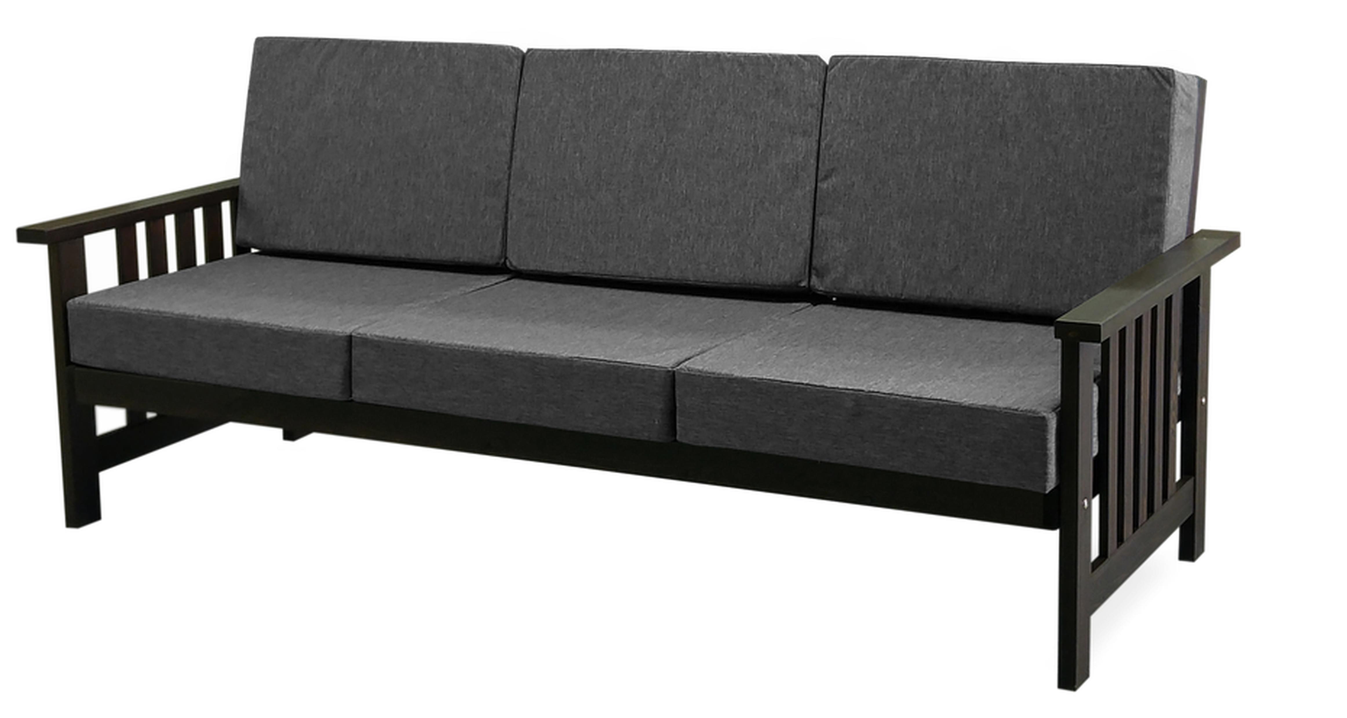 Изображение товара Диван садовый Барон 80x80x195 см 3-х местный дерево коричневый