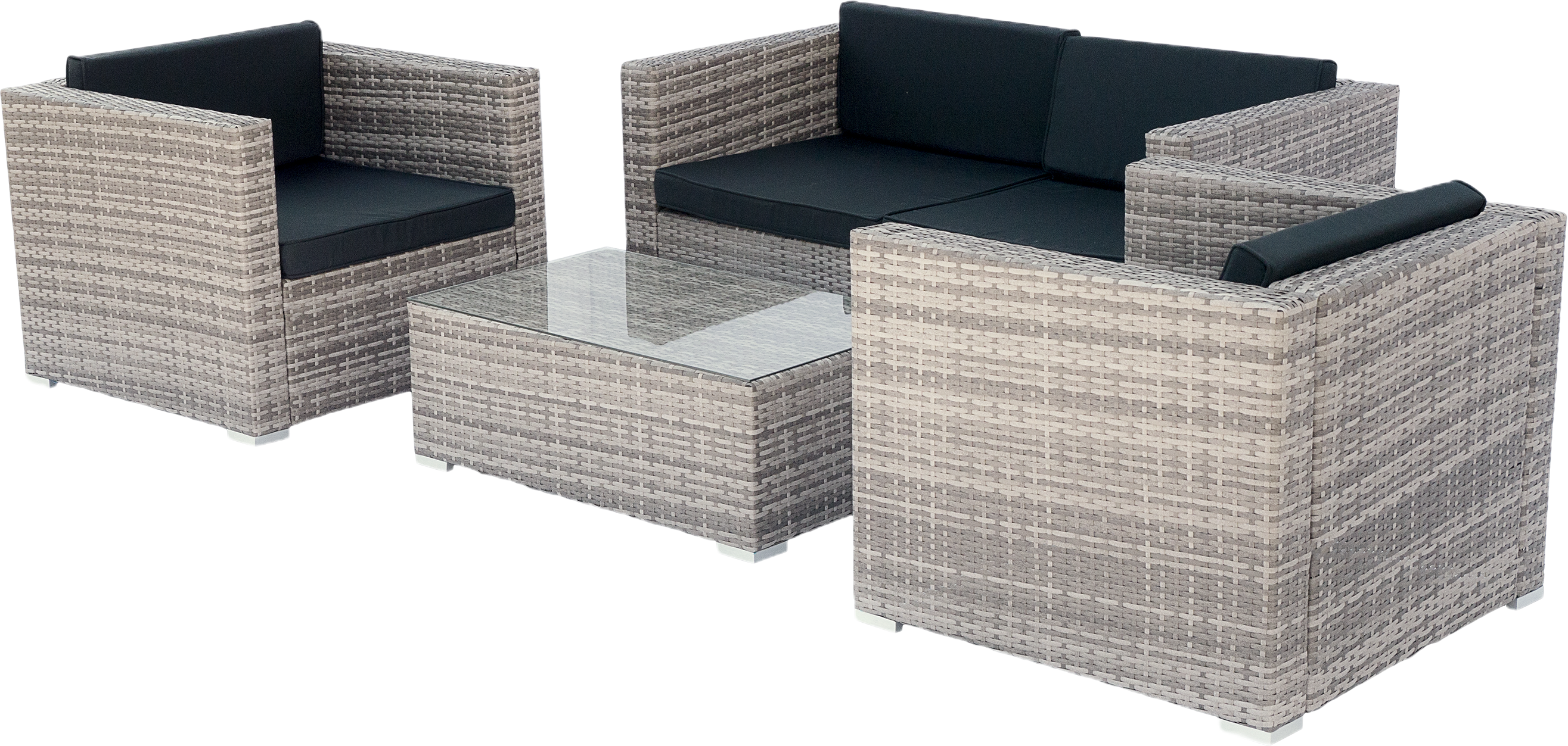 Изображение товара Набор садовой мебели Emiliano Collection Cosy бежевый из полиротанга для улицы и внутри