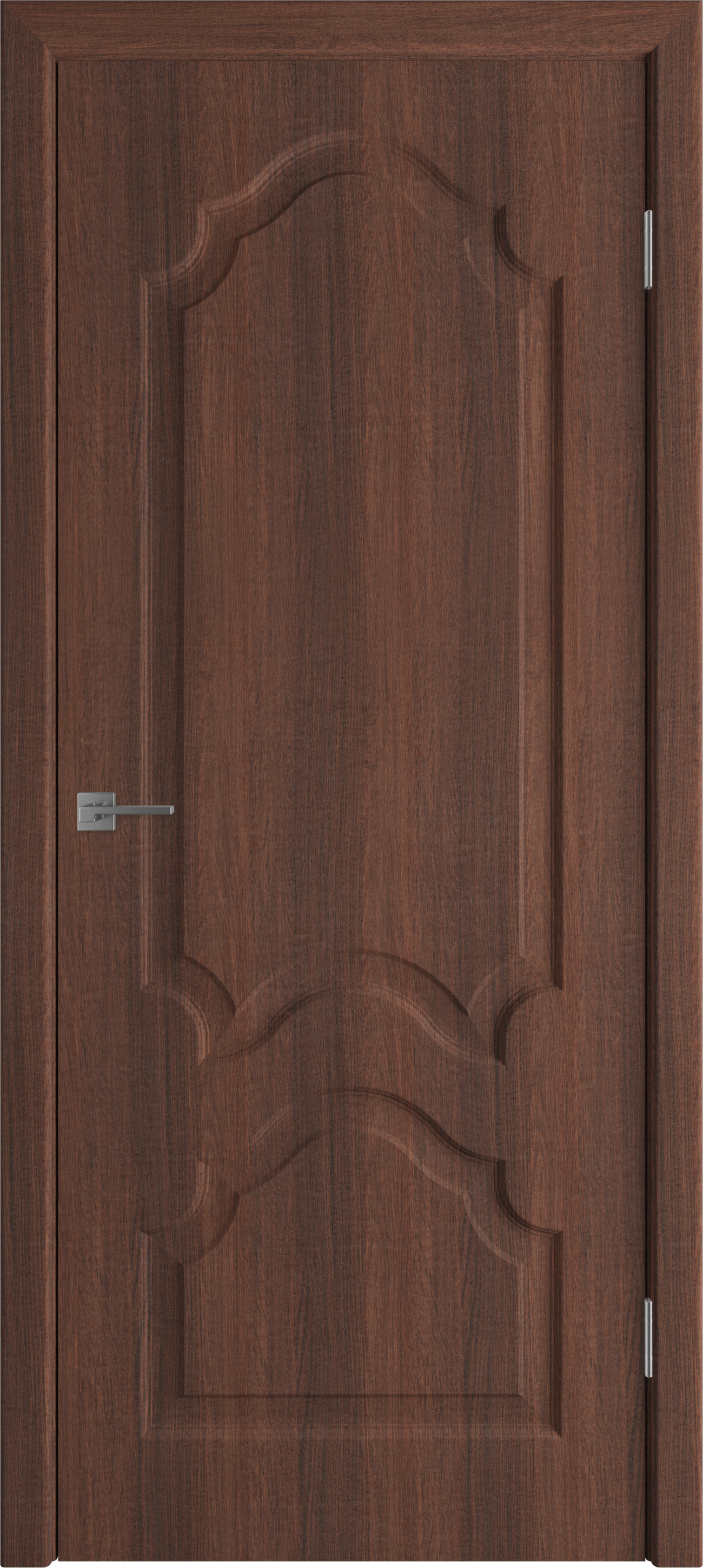 Изображение товара Дверь межкомнатная Венеция глухая ПВХ ламинация цвет каштан 90x200 см (с замком и петлями)