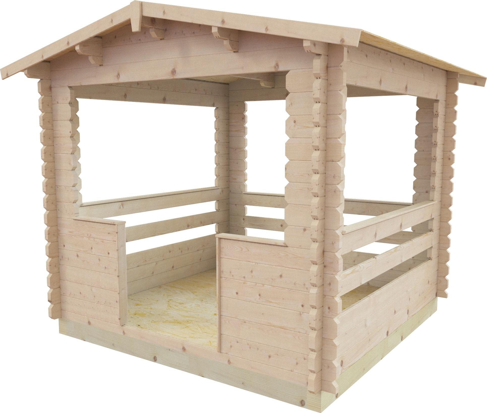 Изображение товара Беседка садовая минибрус 2.8х2.8 м для комфортного отдыха