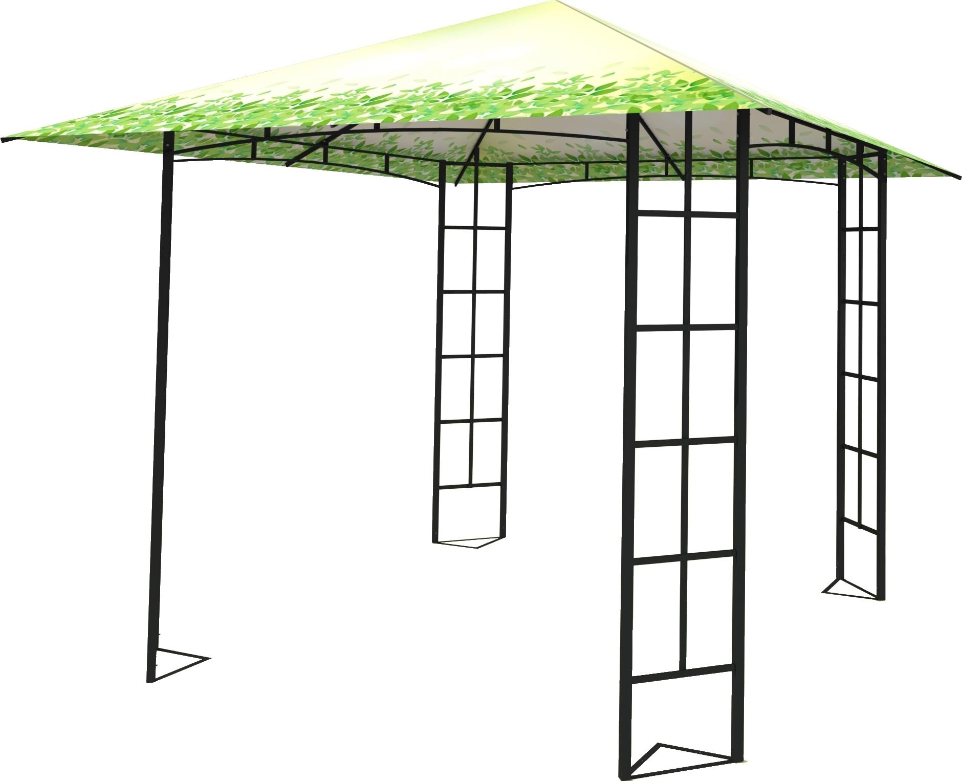 Изображение товара Шатер садовый Ажур 3х3х2.65 м Ажур сталь зеленый (без штор)