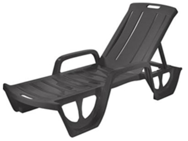 Изображение товара Шезлонг Keter Florida 67x30x190 см графитовый