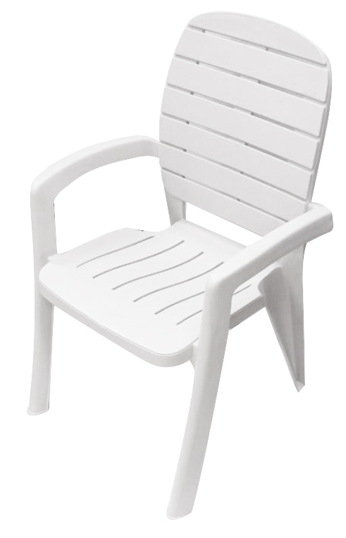 Изображение товара Кресло садовое Элластик-Пласт Прованс белое складное для дачи и террасы