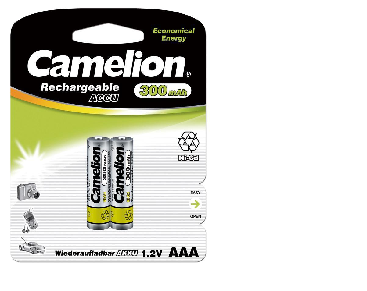 Изображение товара Аккумуляторная батарейка Camelion Rechargeable AAA (HR03) Ni-Cd 300 мАч 2 шт. Изображение товара Аккумуляторная батарейка Camelion Rechargeable AAA (HR03) Ni-Cd 300 мАч 2 шт.