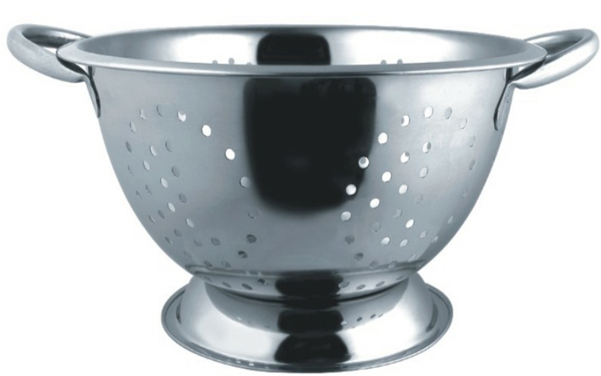 Изображение товара Дуршлаг GAURAV UDYOG 2 ручки HE4402-20 из нержавеющей стали, размеры 20.7х8 см