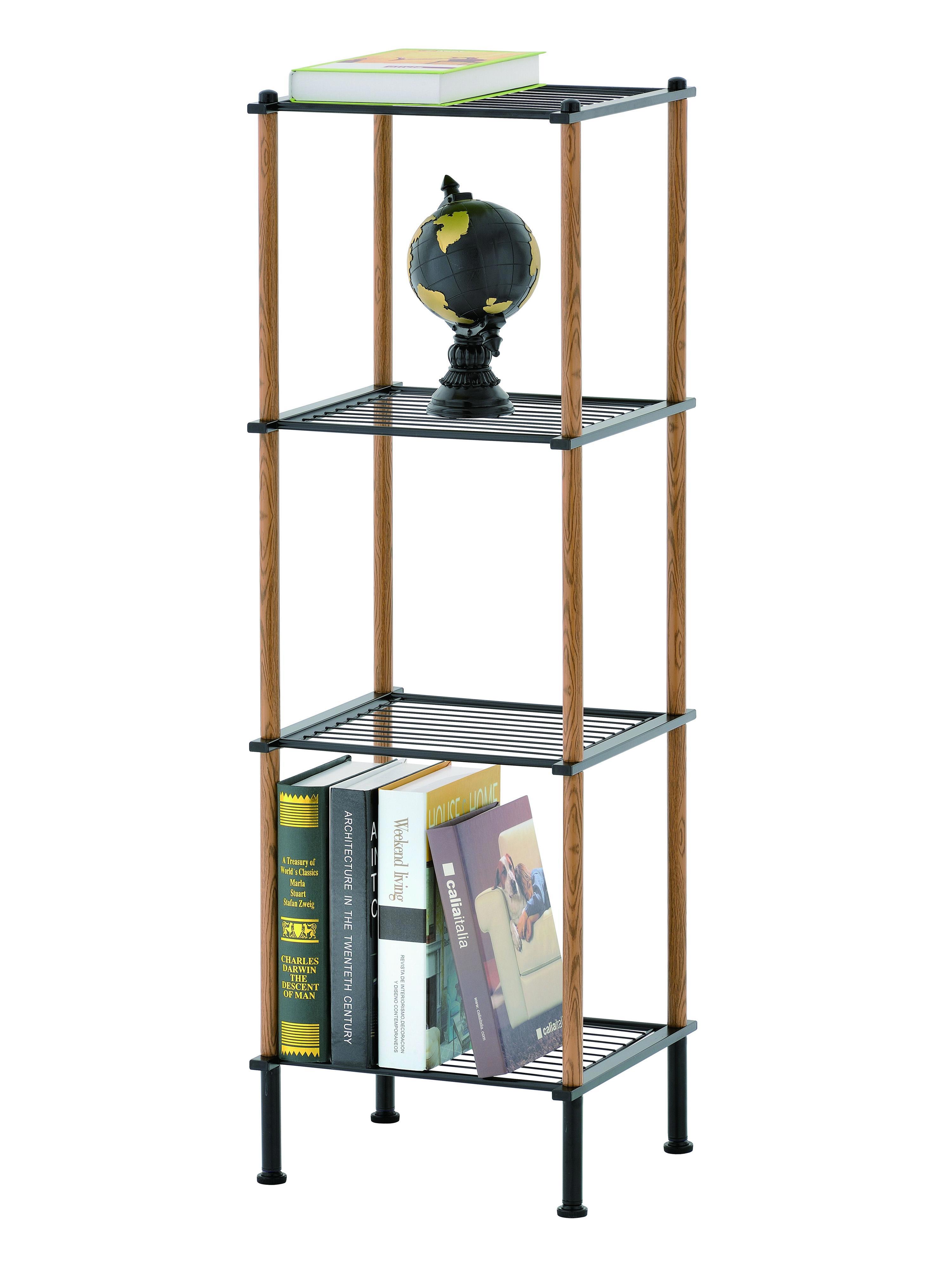 Изображение товара Этажерка UniStor Bloom 4-х ярусная напольная сталь черная тайвань