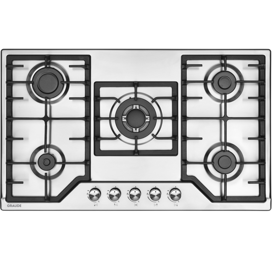 Изображение товара Газовая варочная панель Graude GS 90.1 E 86 см 5 конфорок нержавеющая сталь