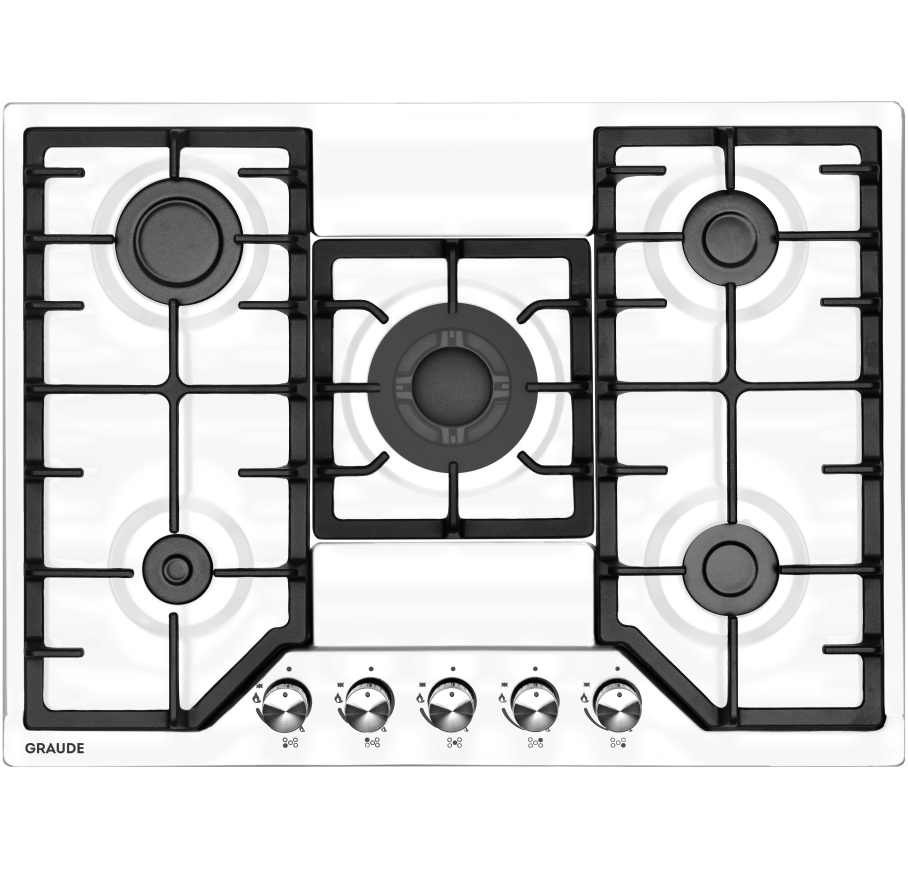 Изображение товара Газовая варочная панель Graude GS 70.1 WM 70 см 5 конфорок цвет белый