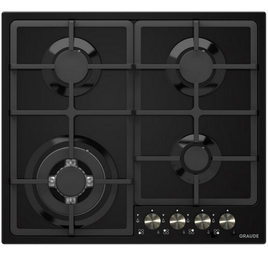 Изображение товара Газовая варочная панель Graude GS 60.2 SM 58 см 4 конфорки черный