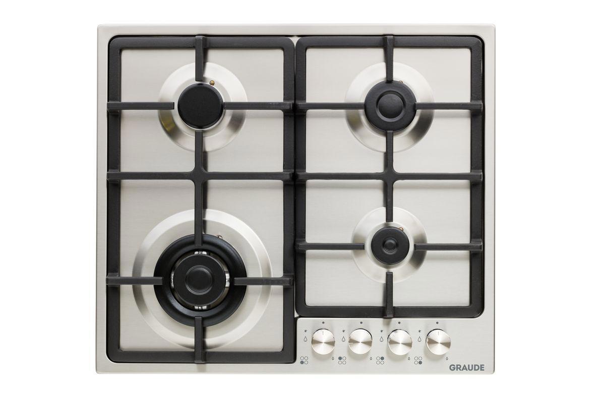 Изображение товара Газовая варочная панель Graude GS 60.2 E 58 см 4 конфорки серебристая