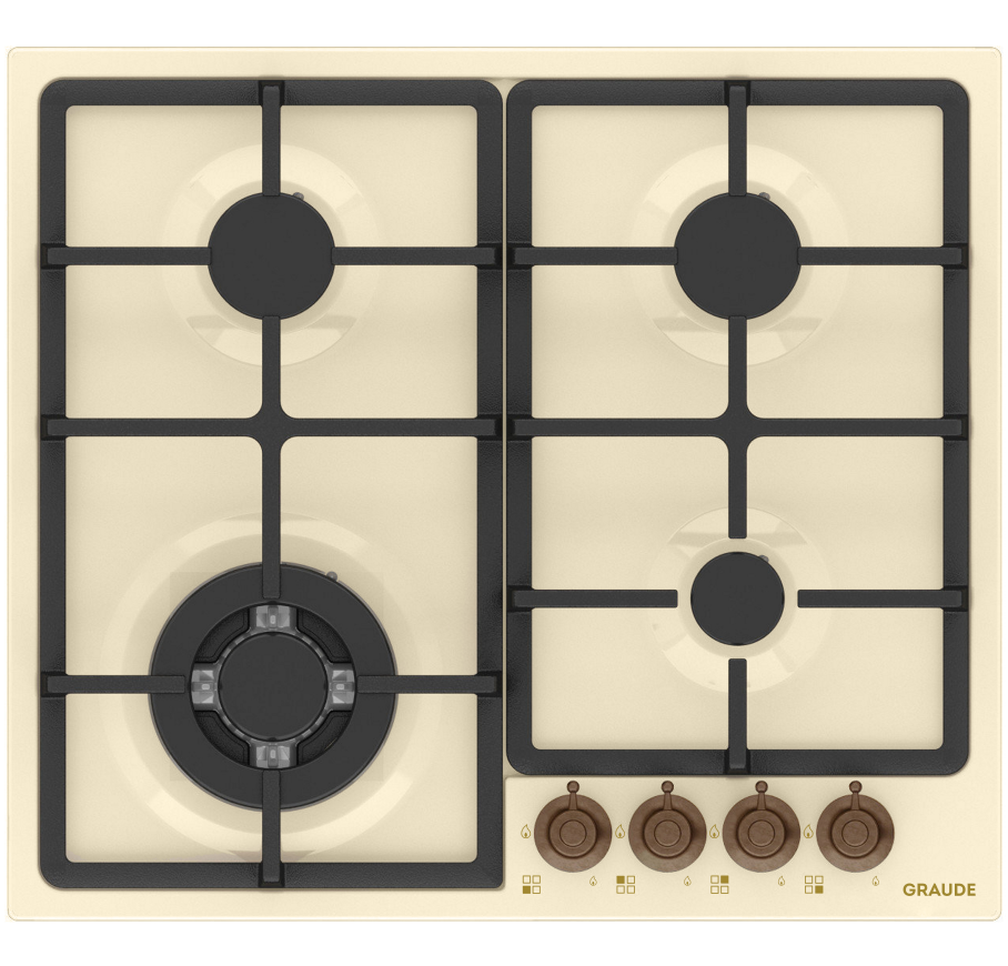 Изображение товара Газовая варочная панель Graude GSK 60.1 EM 58 см 4 конфорки цвет серебряный