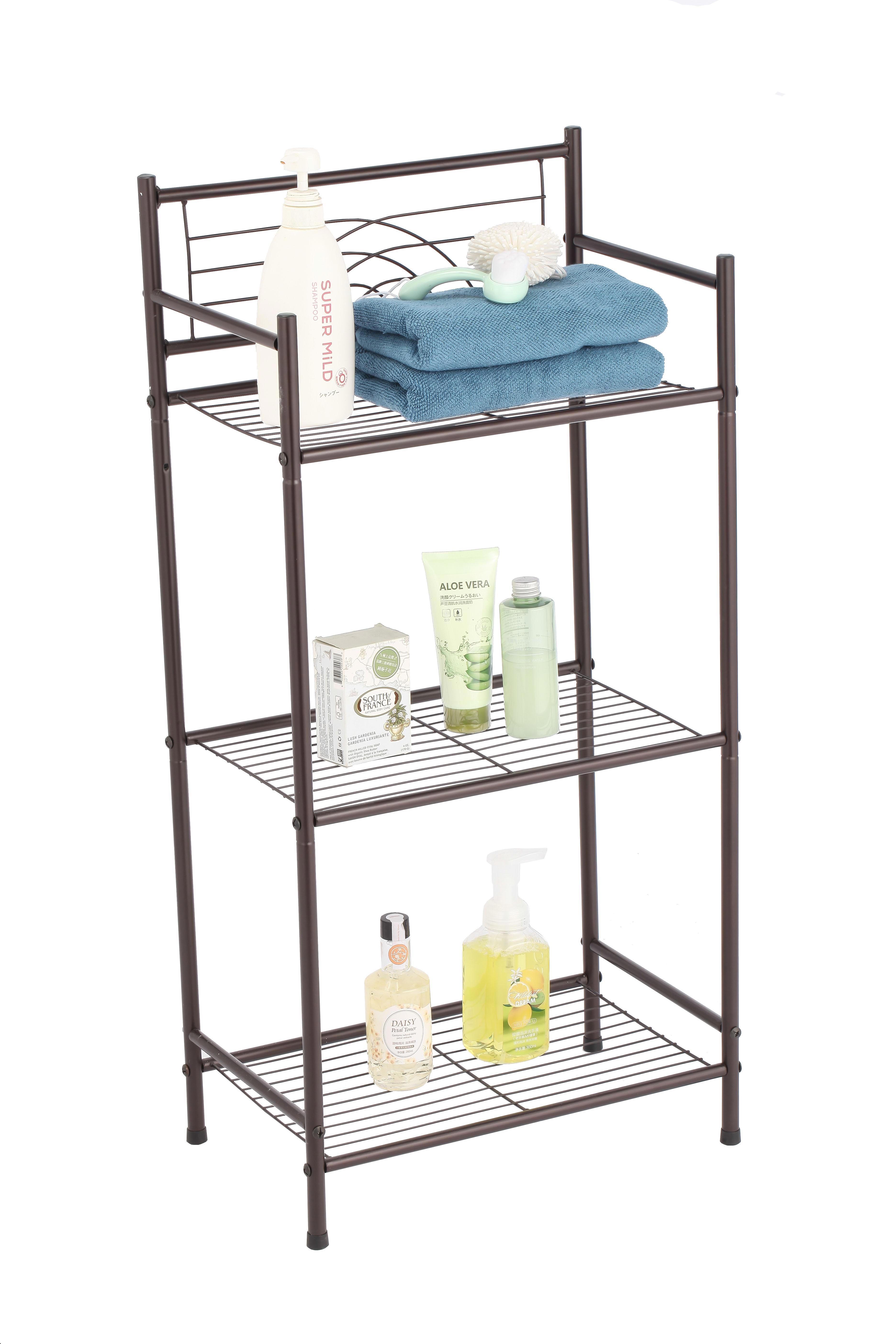 Изображение товара Стеллаж UniStor CAGLIARI напольный металлический 3 полки коричневый