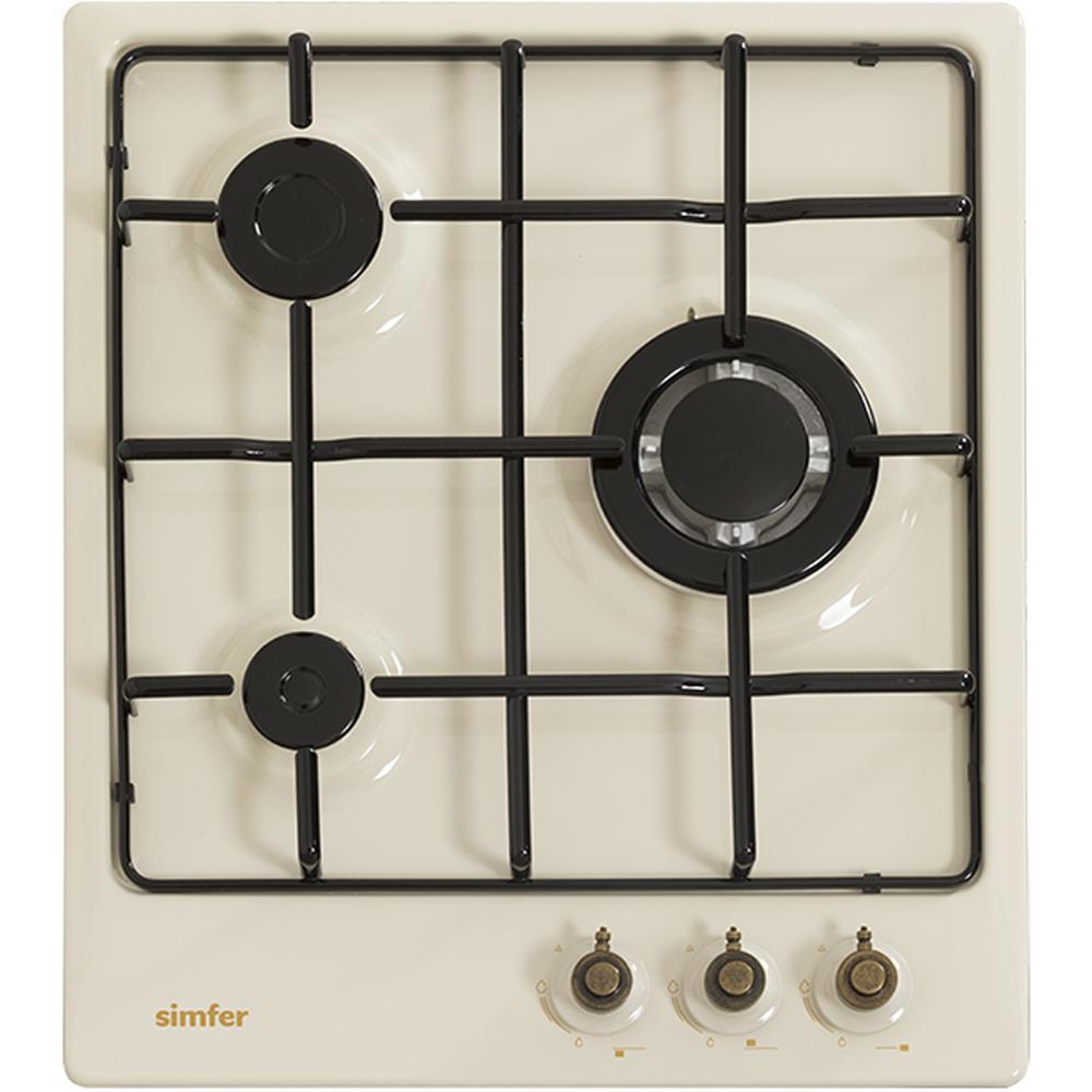 Изображение товара Газовая варочная панель Simfer H45V35O517 45 см 3 конфорки цвет бежевый