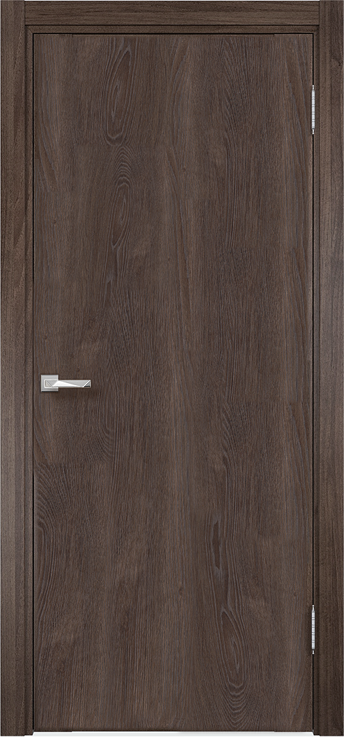 Изображение товара Блок дверной глухой финиш-бумага ламинация цвет дуб венге 87x204 см (с замком и петлями)