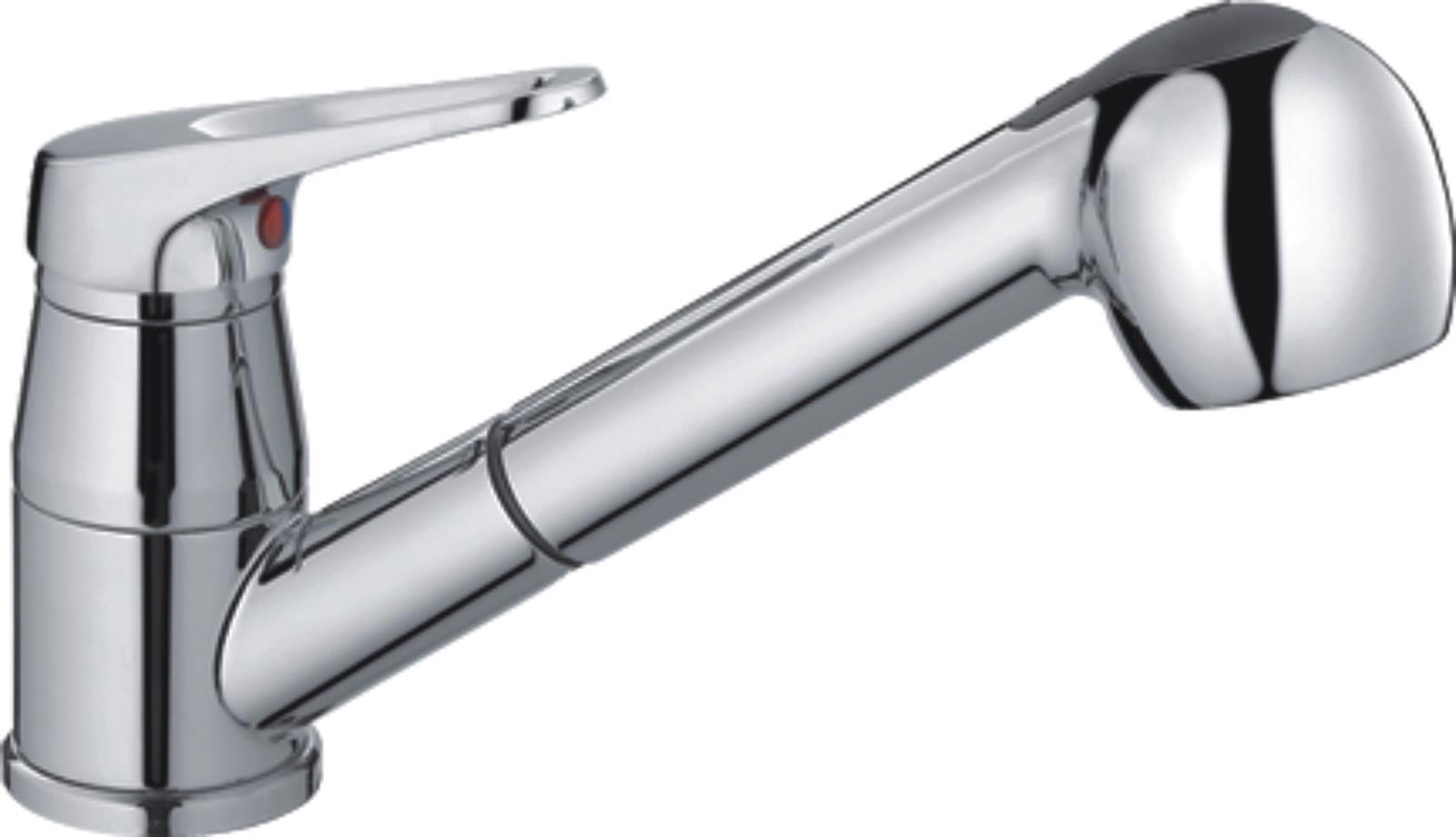 Изображение товара Смеситель для кухни Haiba HB6013 с выдвигающейся лейкой, хром