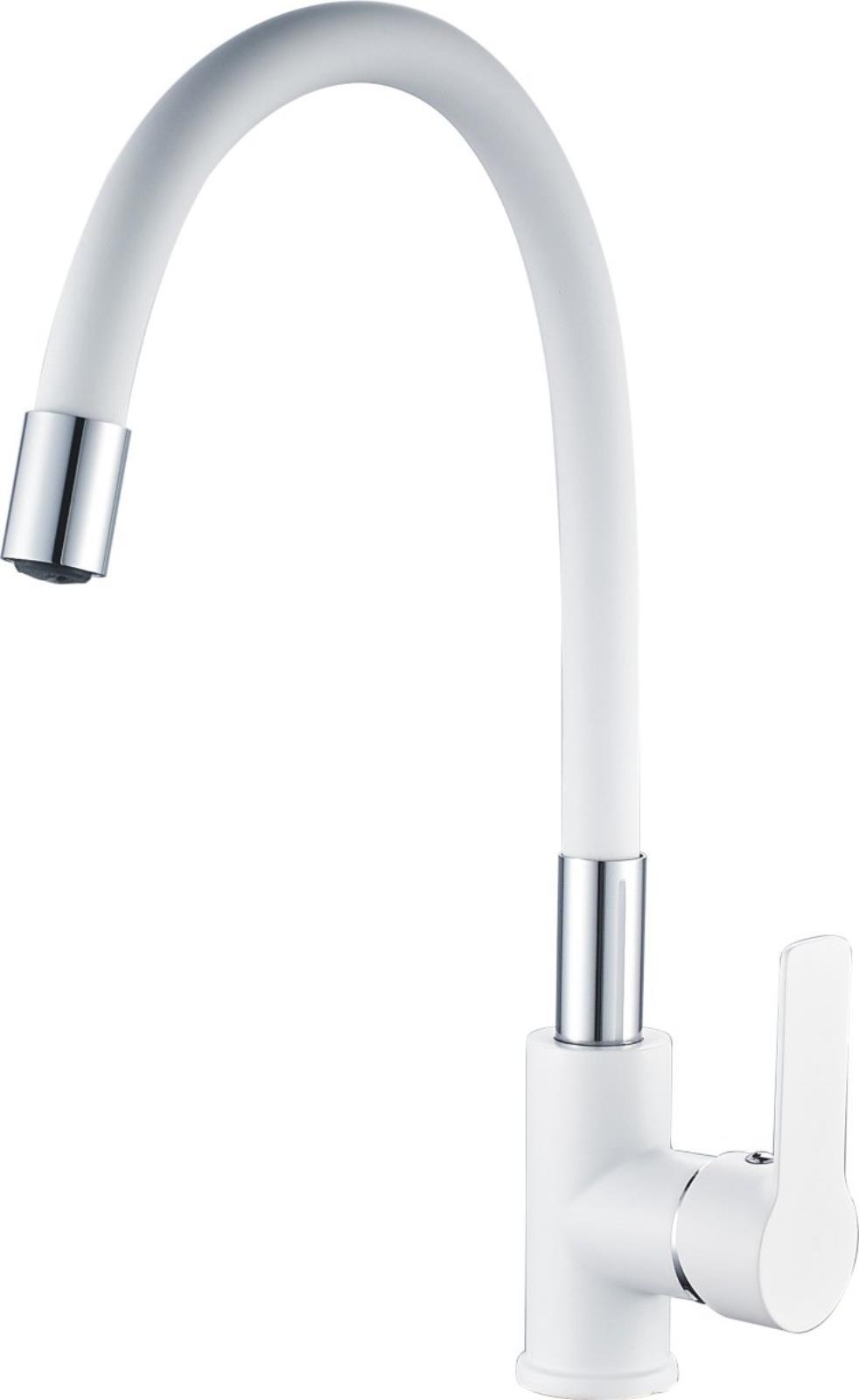 Изображение товара Смеситель для кухни Haiba HB70113-8 с гибким изливом белый хром