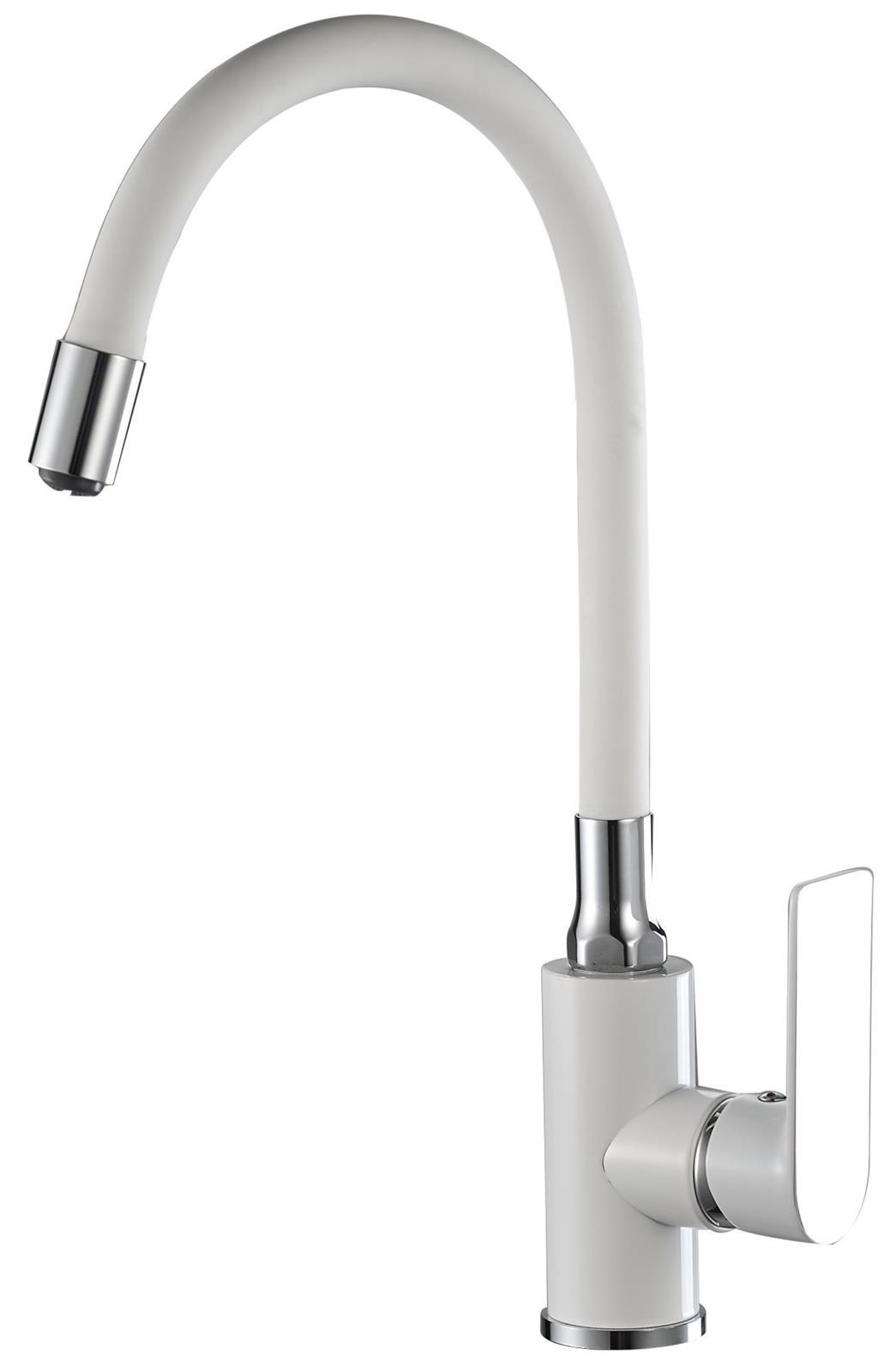 Изображение товара Смеситель для кухни Haiba HB73505-8 с гибким изливом, белый/хром