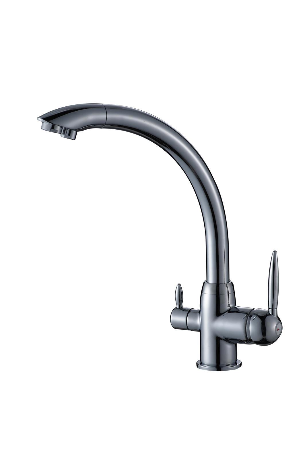 Изображение товара Смеситель для кухни Haiba HB76845 с подключением фильтра питьевой воды, хром