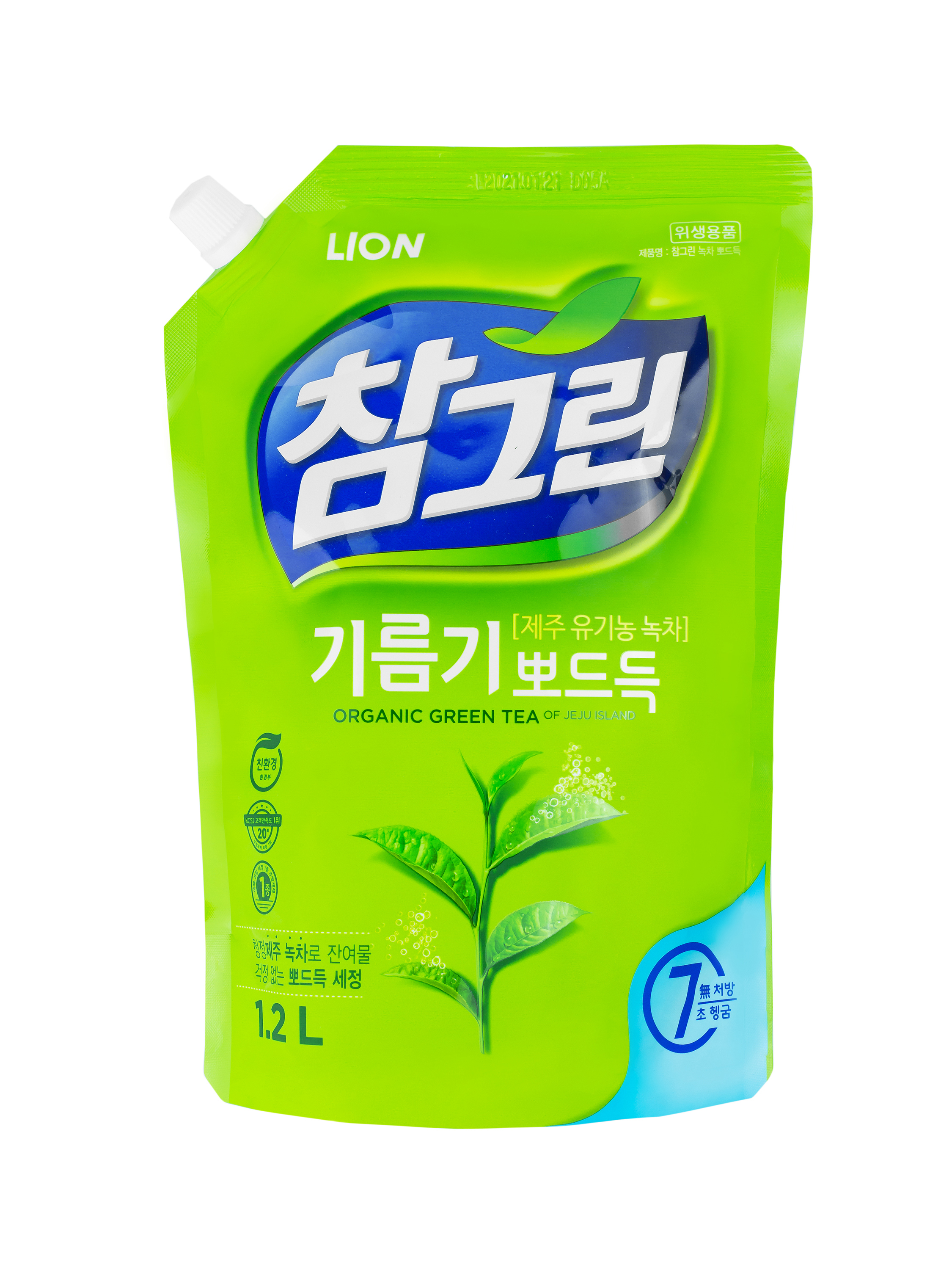 Изображение товара Средство для мытья посуды LION 654935 зеленый чай Chamgreen 1.2 л