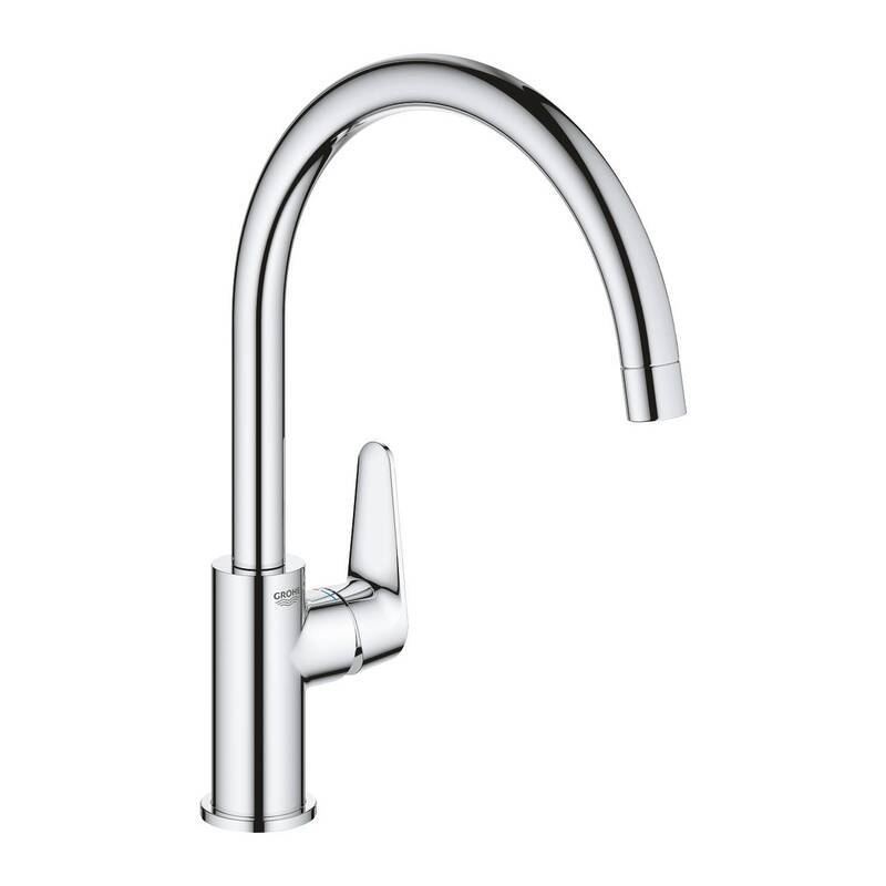 Изображение товара Смеситель для кухни GROHE BauCurve хром однорычажный поворотный излив