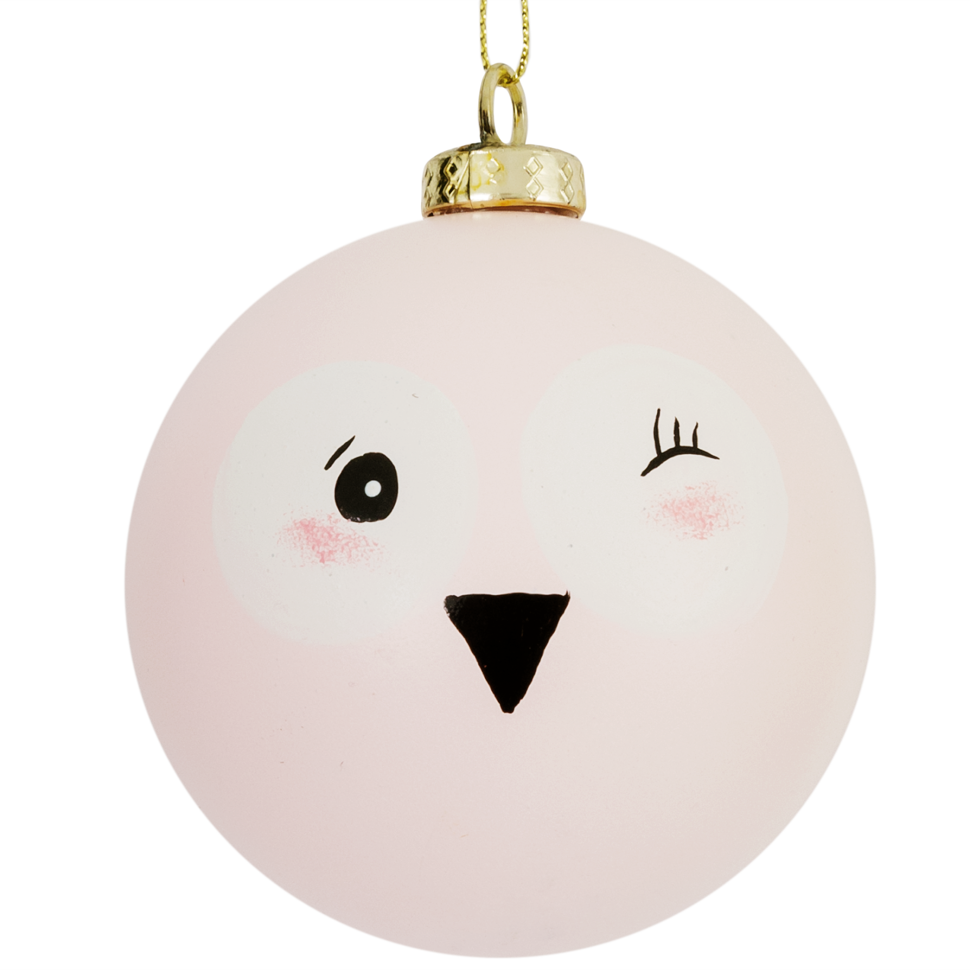 Изображение товара Елочный шар Птичка ø8 см пластик розовый