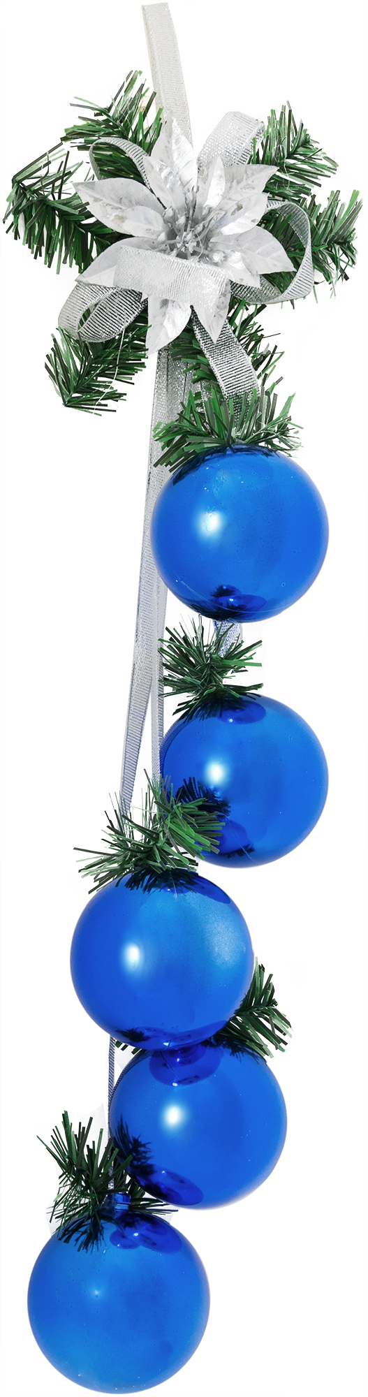 Изображение товара Подвес с шарами 47 см пластик голубой праздничный