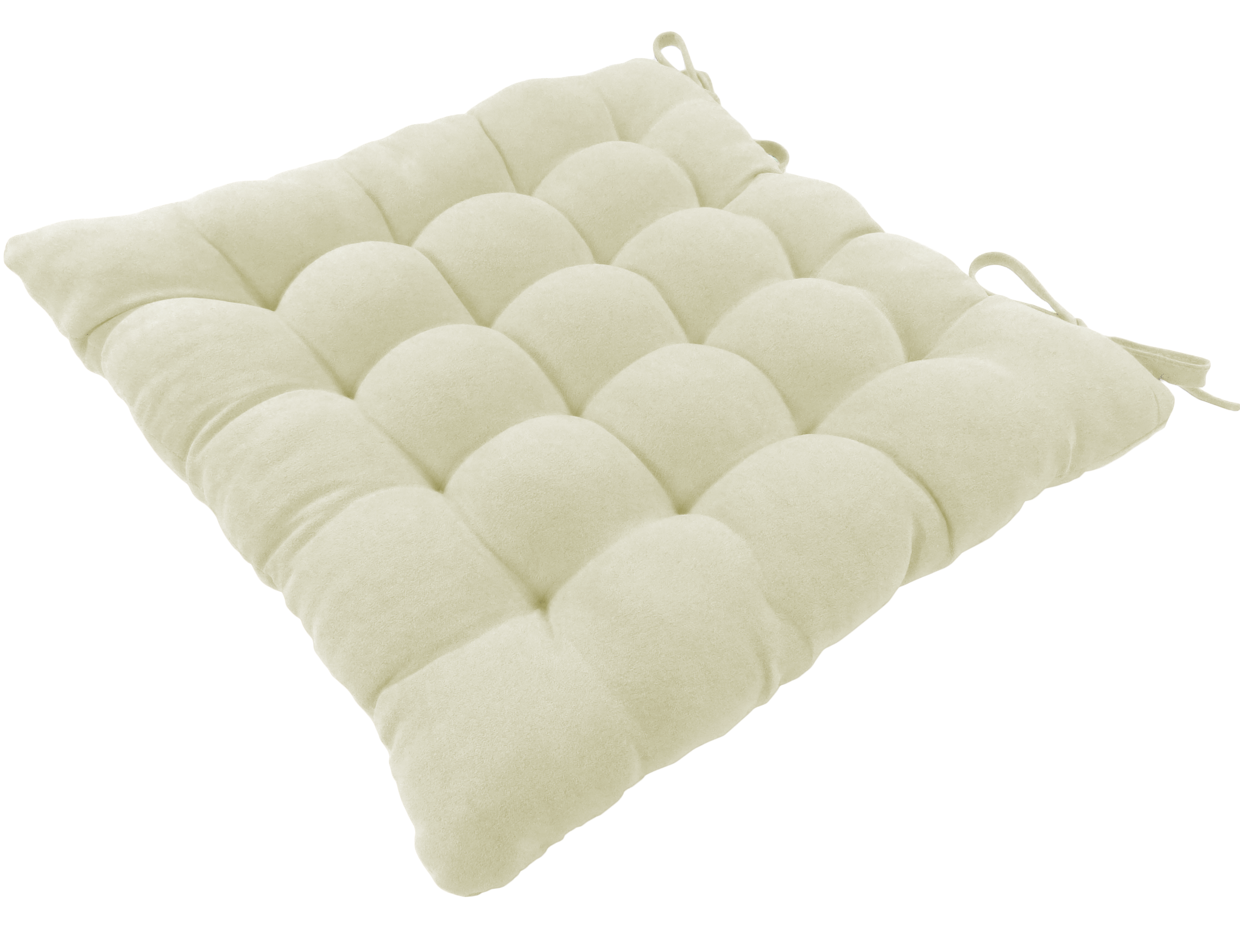 Подушка для стула Linen Way 38x6x38 см замша кремовый - 1