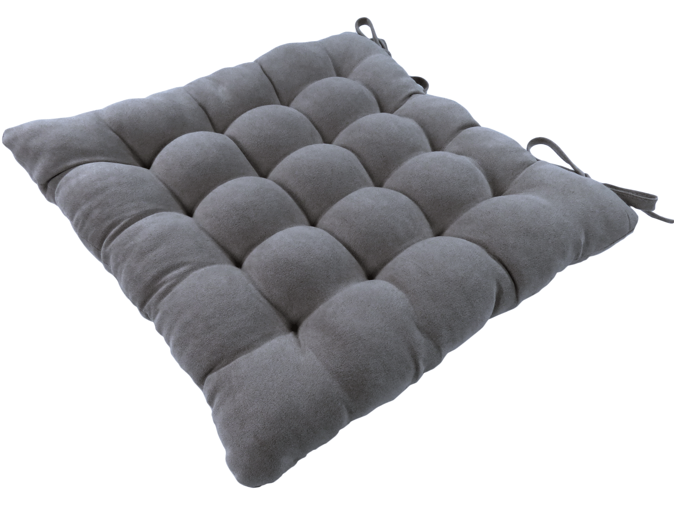 Подушка для стула Linen Way 38x6x38 см замша стальной - 1